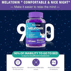 Melatonin Gummies 30mg for Adults - Maximum Strength Melatonin Gummies for Relaxation & Soothing, Exogenous Melatonin Supplement with FOS for Immune, Gut Health and pH Balance, Sugar Free -120 Counts