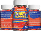 Fiber Gummies, Dietary Fiber, for Women and Men, Gut Health Support, Non-GMOs, Non-Gluten, Vegan, Mixed Berry and Strawberry Flavor, 120 Count Gummies
