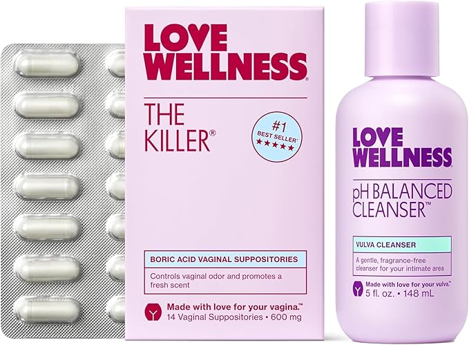 Love Wellness pH Balancing Cleanser & The Killer | Feminine Balance Duo | Supports Balanced pH, Intimate Health & Hygiene