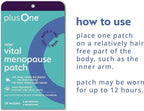 plusOne Vital Menopause Patches AM & PM – Hot Flash & Night Sweat Support – Promotes Energy & Sleep – Herbal Arjuna Daily Patches – 16ct