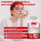 2 Packs 2500MG Liposomal Glutathione Gummies Supplement - Support Skin & Liver Function, 98% Bioavailability, with L-Glutathione & Milk Thistle to Support Antioxidant & Enhance Immunity