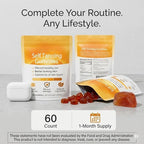 Tanning Gummies, Sunless Tanning Supplement with Astaxanthin, Beta-Carotene, Vitamin C, Turmeric + Mango Extract | Nourishes Skin & Improves Sleep | Vegan & Sugar Free - 60 Count