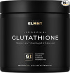 2150mg Super Liposomal Glutathione Supplement w. Vitamin C, Quercetin & Pure L Glutathione 2000mg Triple Action Formula Glutathione Liposomal Supplement w. Phospholipid Layer - 90 Pills, Non-GMO