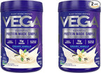 Vega Protein Made Simple Protein Powder, Vanilla - Stevia Free, Vegan, Plant Based, Healthy, Gluten Free, Pea Proteins for Women and Men (Packaging May Vary), 9.2 oz(Pack of 2)