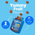 Feel Great Kids Multivitamin Gummies | Citrus & Strawberry Flavored Vitamins for Kids | Multivitamin Gummies with Vitamin D for Bone, Muscle & Immune Support | Chewable Vitamins | 45-Day Supply