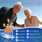 Vegan Omega-3 Gummies 1000mg from Algae Oil (DHA 460mg & EPA 230mg), Omega 3 Fish Oil Alternative for Adults, Plus Turmeric & CoQ10 for Brain, Eye & Immune Health, No Fishy Taste, Sugar Free, 60 Cts
