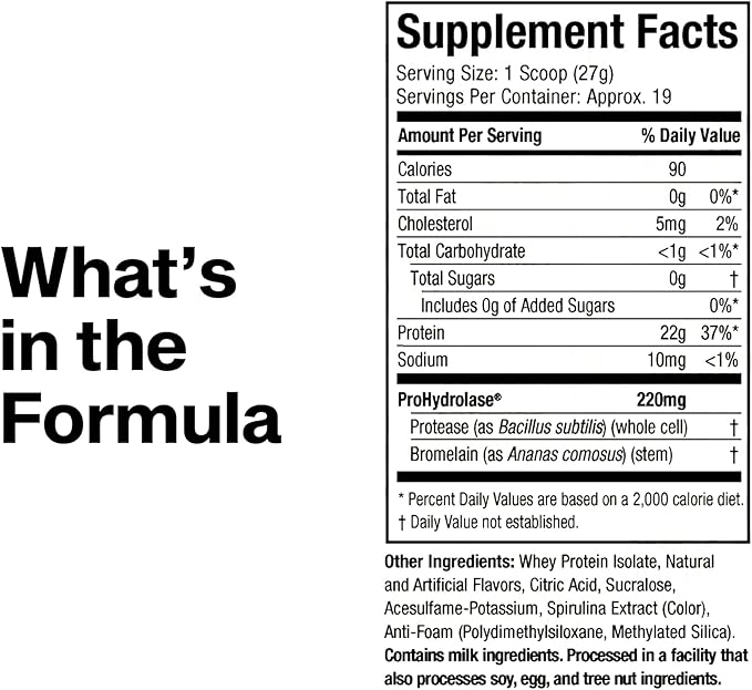 MuscleTech Whey Protein Powder Clear Whey Protein Isolate Whey Isolate Protein Powder for Women & Men Clear Protein Drink 22g of Protein, 90 Calories Lemon Berry Blizzard, 1.1lb(19 Servings)