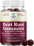 Flow Boosting Beet Root Gummies - Invigorating Beet Gummies for Adults Nitric Oxide Energy & Heart Health Support with Grapeseed Pomegranate & Vitamin B12 - Vegan Non-GMO & Gluten Free - 120 Count