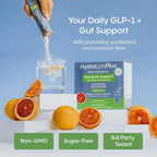 Hydralyte Plus Metabolic Support - GLP-1 Weight Loss Management and Gut Health - 5in1 Probiotic Blend - Akkermansia Muciniphila + Prebiotic Fiber + Electrolytes - Sugar Free (30 Packets)