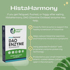 Healthy Gut HistaHarmony | Delayed Release DAO Enzyme Supplement | 30,000 HDU Diamine Oxidase Histamine Blocker | 60 Servings