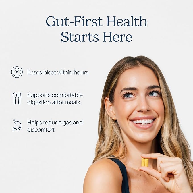 Zenwise Health No Bloat Digestive Enzymes for Gut Health, Gas & Bloating Relief - Multi Enzymes Digestion Supplement with Probiotics, Ginger, Turmeric Dandelion & Lactase - Men & Women - 60 Count