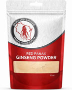 Red Panax Ginseng Powder with Natural Ginsenosides (8 oz)- Supports Healthy Energy, Vitality, Mood and More, Korean Panax Ginseng Root Powder for Smoothies, Coffee or Drinks (1 Pack)