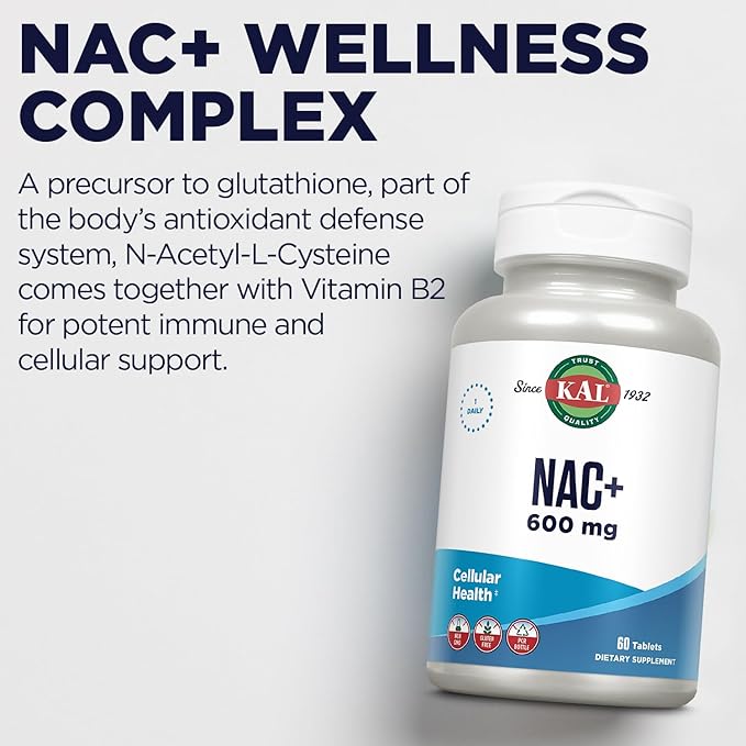 KAL N-Acetyl Cysteine Plus Tablets, 60 Count