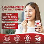 Haohan Berberine Gummies, 1500mg High Potency Berberine HCl, Ceylon Cinnamon, Milk Thistle, Immune System & Metabolism Support, Vegan, Strawberry Flavor, 60 Count