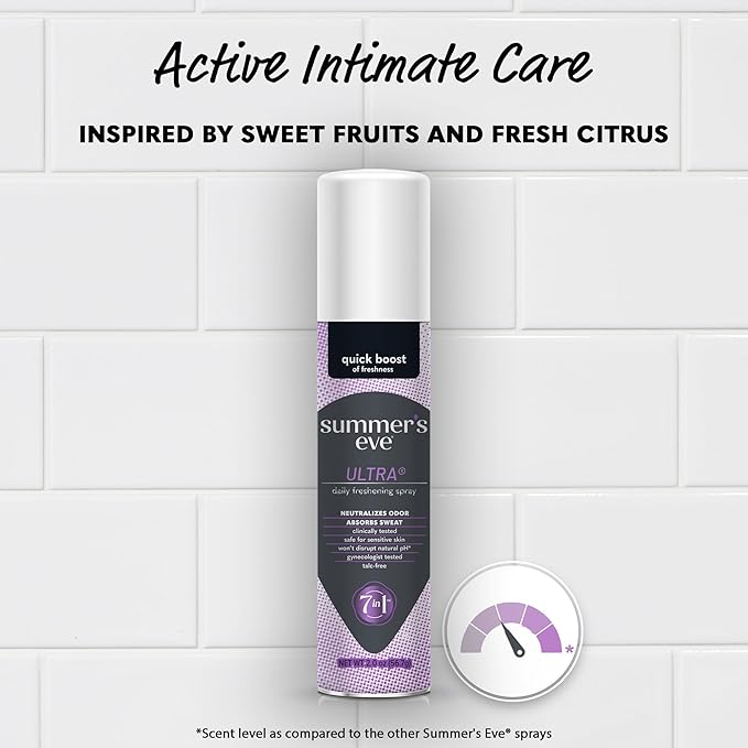 Summer's Eve Ultra Daily Feminine Spray with Talc-Free, Odor-Neutralizing and Sweat-Absorbing Formula, 2 Oz