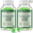 2 Pack Organic Valerian Root Gummies, Herbal Supplements for Calm & Relaxation, Natural Sleep Support for Adults & Kids, Melatonin Free, Vegan, Non-GMO, Gluten Free, Apple Flavor, 120 Count