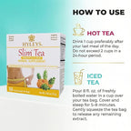 Hyleys Slim Tea Weight Loss Herbal Supplement with Pineapple - Cleanse and Detox - 50 Tea Bags (6 Pack)