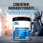 Evlution Nutrition Creatine 5000 - Supports Faster Recovery Lean Muscle Growth & Performance - Pre & Post Workout Powder - 5000mg Pure Creatine Monohydrate Per Serving - 60 Servings - Unflavored