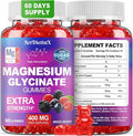 Magnesium Glycinate Gummies 400mg, Sugar Free Mаgnеsium Gummiеs for Adults with Magnesium Malate, Zinc, and Vitamin B6 for Sleep, Body Support and Relaxation, Non GMO, 60 Count-Multi-Flavor