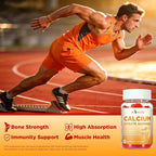 Aromlife Calcium Citrate Gummies for Bone & Teeth Support, 1000mg Per Serving, High Absorption Calcium Citrate Gummies for Women & Men, 60 Count Strawberry Flavor, Sugar Free, Vegan