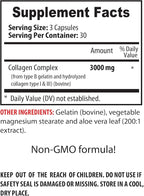 joint support supplements for women - COLLAGEN COMPLEX 3000MG - NATURAL AND POWERFUL - GOOD FOR JOINTS AND SKIN - collagen peptides multi, hydrolyzed collagen peptides capsules, 2 Bot 180 Capsules