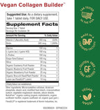 Vegan Collagen Builder - Organic Whole Foods Fruits + Veg, Silica, Lutein, Vitamin C, Biotin, Grape Seed - Amino Acids Glycine, Lysine + Proline Collagen Boosters (30 Servings, Tablets) (Pack of 2)