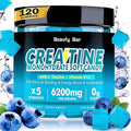 Creatine Monohydrate Gummies,6200mg for Men & Women, Chewable Creatine for Enhanced Muscle Growth, Strength, and Recovery, Sugar Free Pre-Workout Supplement,120 Count,Blueberry Flavor