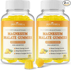 2 Pack Magnesium Malate Gummies 1000mg, High Absorption Magnesium Supplements for Adults & Kids, with L-Theanine, CoQ10 & Vitamin B6, Support Energy Production, Muscle Function, Non-GMO, Vegan, 120Ct