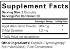 Aged Black Garlic Capsules - Garlic Pills - Less Odor - 60 Capsules - Allium Sativum Supplement - More Effective Than Allicin