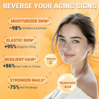DRFOSTER Multi Collagen Peptides Powder for Women Men with MSM + CS & D3 - Type I, II, III, V, X Hydrolyzed Collagen with Vitamin C & Hyaluronic Acid for Skin Hair Nails & Joint, Non-GMO, 35 Servings