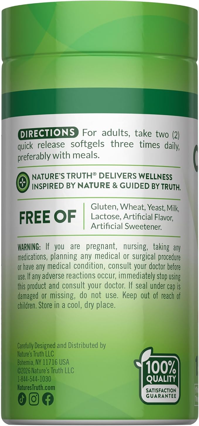 Nature's Truth Cranberry Pills with Vitamin C | 150 Softgels | Urinary Tract Health Support | Non-GMO & Gluten Free Supplement
