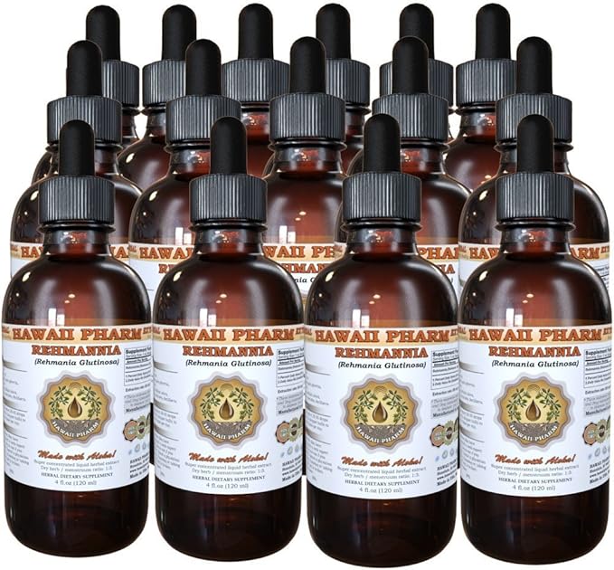 Hawaii Pharm Rehmannia Liquid Extract, Tincture, Herbal Supplement, Made in USA, 15x4 fl.oz