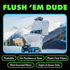 DUDE Wipes MentHOLE XXtreme Flushable Wipes - Menthol Infused Extra-Large Adult Wet Wipes - 3 Pack (144 Count) - Infused with Menthol for a Cooling Sensation - Septic and Sewer Safe