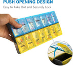 Mossime XL Large Daily Pill Organizer 2 Times a Day, Extra 7 Day Pill Box Am Pm, Weekly Day Night Vitamin Holder, Medicine Organizer, Big Pill Container, Medication Dispenser 14 Compartments