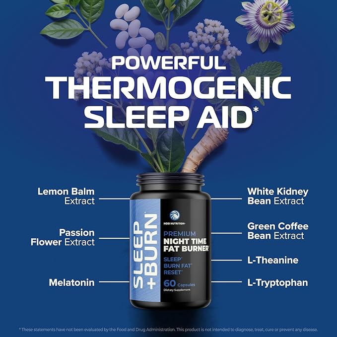 Night Time Fat Burner to Shred While You Sleep | Belly Fat Burner, Carb Blocker & Weight Loss Support Supplements | Lose Weight, Support Metabolism & Fall Asleep Fast | 60 Nighttime Diet Pills