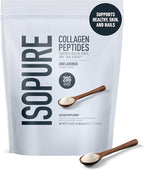 Isopure Collagen Peptides Powder, Promotes Hair, Nail, Skin and Joint Health, with Vitamin C and Biotin, Unflavored, 20g Collagen Peptides Per Serving, 1.42 Lb, 28 Servings (Packaging May Vary)