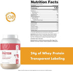 NutraOne ProteinOne Whey Protein Promote Recovery and Build Muscle with a Protein Shake Powder for Men & Women (Strawberry Milkshake, 2 LB)
