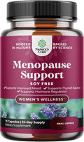 Complete Herbal Menopause Supplement for Women - Soy Free Female Hormone Balance Capsules for Night Sweats Hot Flashes & Mood Swings with Dong Quai, Chaste Berry & Black Cohosh Root - 75 Count