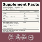 Multi Collagen Peptides Powder Types I, II, III, V, X Multi Collagen Protein Powder with Hyaluronic Acid, Biotin, Vitamin C, For Skin Hair Nails Joints and Gut Health - Keto, Non-GMO Supplement