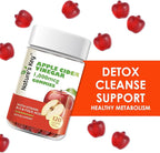 Nature's Key Apple Cider Vinegar Gummies 120 Count ACV Gummy with Folic Vitamin B6 B12 Beetroot & Pomegranate - Vegan, Non-GMO & Gluten-Free