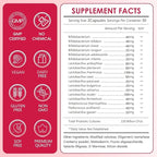 CANLIST Women's Probiotics 120 Billion CFUs 18 Strains 3 Prebiotics & Digestive Enzymes Contains Organic Prebiotic Cranberry Women's Health Digestive & Immune Support Non-GMO, 60 Capsules