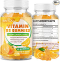 Vitamin B2 Gummies - Riboflavin 400mg for Kids & Adults, Migraine Relief & Headache Relief, Vegan, Sugar-Free, Orange Flavor, 60 Gummies