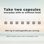 LifeSeasons Essentials Ashwagandha - Stress & Sleep Support Supplement - Calm & Focused Mind - Improves Athletic Performance & Brain Function - 900mg per 2 Capsules - 60 Capsules