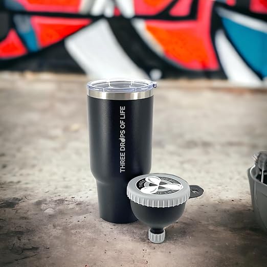 Protein Powder Funnel to Go - Best Convenient, No Mess Protein Funnels for Travel, Easier Fill N Go Scoops (1, 230ML)