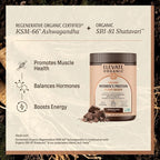 Women’s Plant Protein Powder, Chocolate, Pea Protein with KSM-66 Ashwagandha®, Organic SRI-81™ Shatavari & Acti Veda™ (20g Protein)