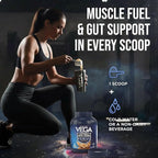 Vega Sport Vegan Protein Powder + Recovery - 30g Plant Based Protein per Serving, Peanut Butter, 45 Servings, 5g BCAAs, Probiotics, NSF Certified, for Shakes & Smoothies, 4.2lbs (Packaging May Vary)