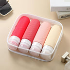 Mrsdry Travel Bottles for Toiletries, Tsa Approved 3oz Portable Travel Bottles, BPA Free Leak Proof Squeezable Silicone Travel Size Containers, Travel Accessories with Clear Toiletry Bag (4 Pack)