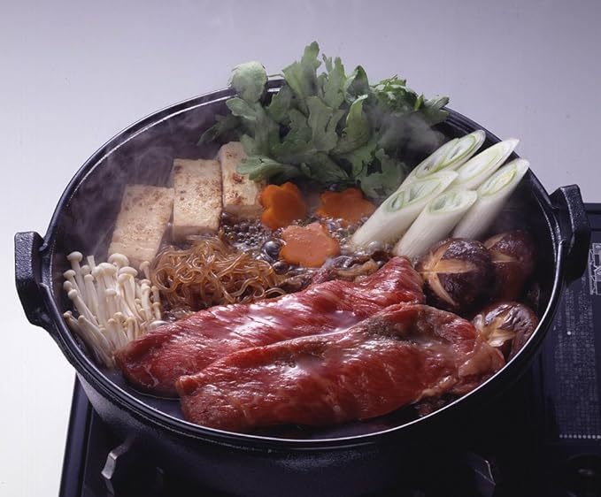 Ikenaga Iron Works 12121 Sukiyaki Pot, Induction Compatible, Made in Japan, Fry Dish, Iron Supplement, 9.4 Inches (24 cm), Bond
