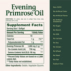 Nature's Bounty Primrose Oil 1000mg, Promotes Women's Health, Herbal Supplement, Gluten Free, 60 Rapid release Softgels