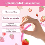 Collagen Gummies for Women | Biotin, Vitamins, Probiotics & Ashwagandha | Skin, Hair & Nails Supplement | Sugar Free, Non-GMO, Gluten Free | Strawberry Flavor - 30 servings